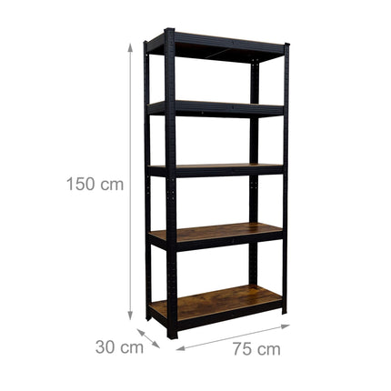 Heavy-Duty Metal Storage Shelf, 875 kg Capacity, 5 Shelves