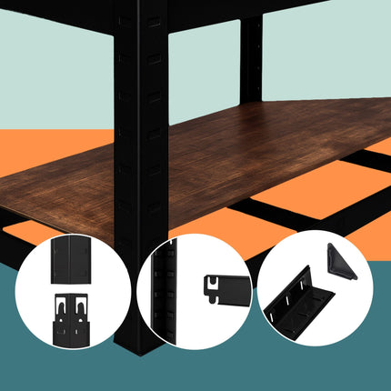 Heavy-Duty Metal Storage Shelf, 875 kg Capacity, 5 Shelves