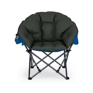 Heavy-Duty Padded Folding Camping Chair 227 kg, Green, Carry Bag