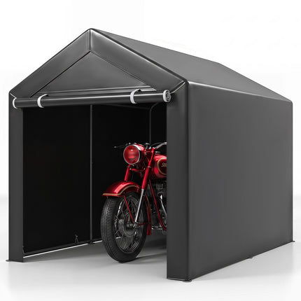 Heavy-Duty Portable Storage Shed, Dark Gray, 7.2 x 5.2 x 5.7 ft