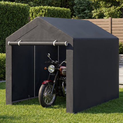 Heavy-Duty Portable Storage Shed, Dark Gray, 7.2 x 5.2 x 5.7 ft
