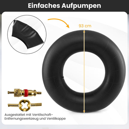 Heavy-Duty Rubber Snow & River Tube, 93 cm Diameter