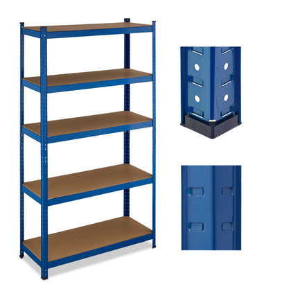 Heavy-Duty Steel Garage Storage Shelf, 5 Adjustable Shelves