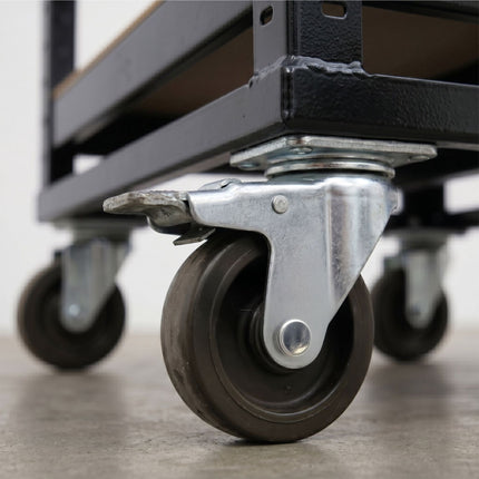 Heavy-Duty Steel Mobile Shelving, Adjustable, Locking Castors