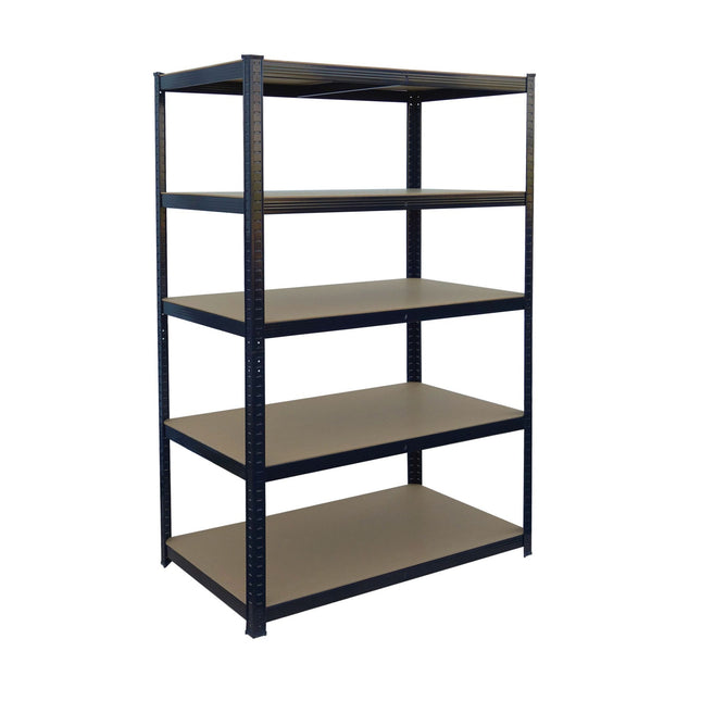 Heavy-Duty Steel Rack, 5 Adjustable Shelves