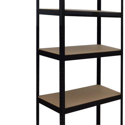 Heavy-Duty Steel Rack, 5 Adjustable Shelves
