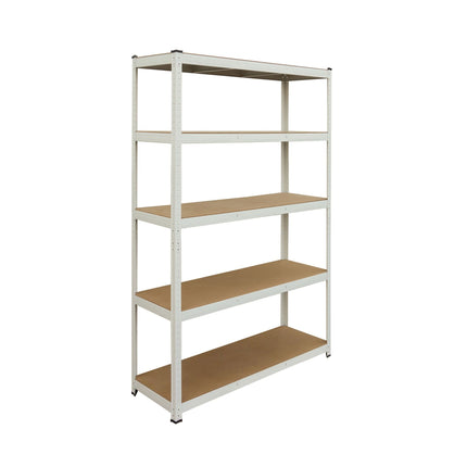 Heavy-Duty Steel Shelving Unit, 5 Adjustable Tiers