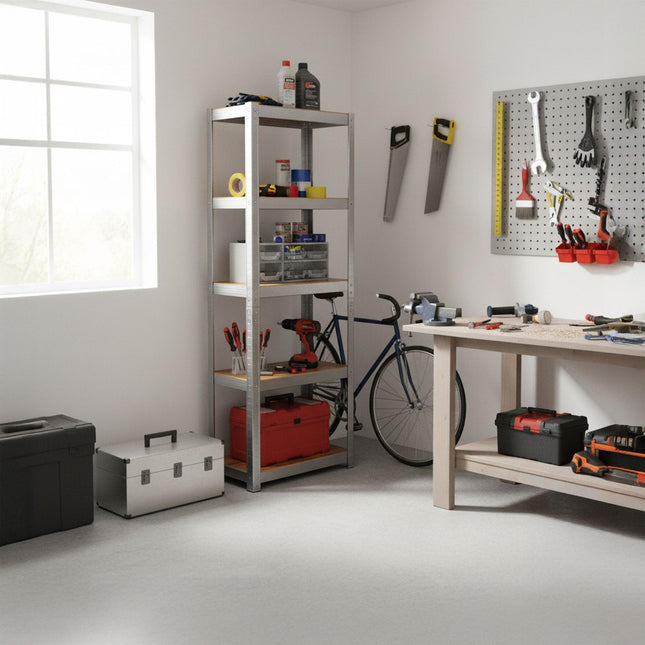 Heavy-Duty Steel Shelving Unit, 5 Tiers, 875 kg Capacity