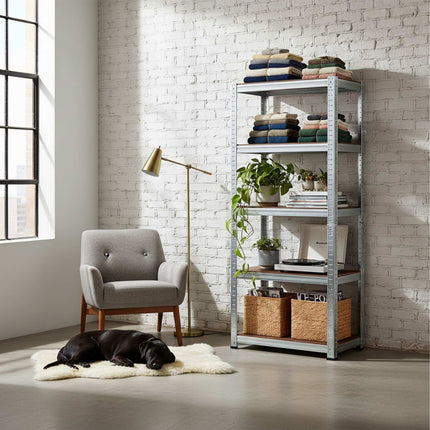 Heavy-Duty Steel Shelving Unit, 5 Tiers, 875 kg Capacity