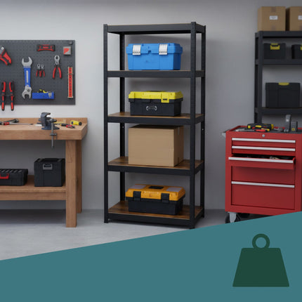 Heavy-Duty Steel Shelving Unit, Adjustable, 180x60x30 cm