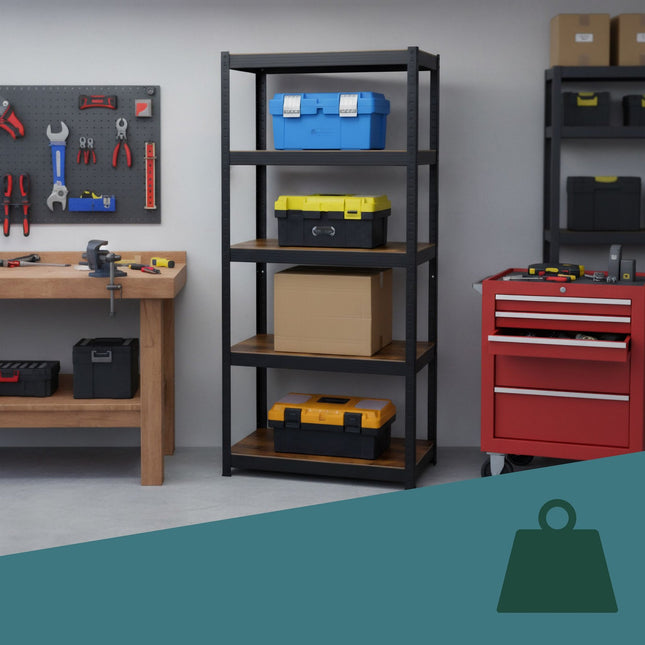 Heavy-Duty Steel Shelving Unit, Adjustable, 180x60x30 cm