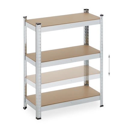 Heavy-Duty Steel Storage Racks, Set of 2, Adjustable Shelves
