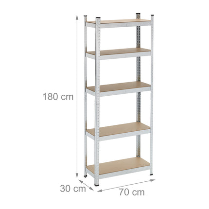 Heavy-Duty Steel Storage Racks, Set of 2, Adjustable Shelves