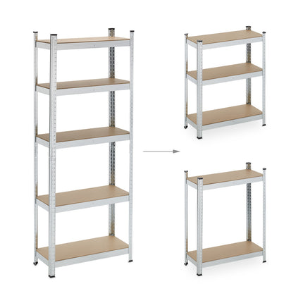 Heavy-Duty Steel Storage Racks, Set of 2, Adjustable Shelves