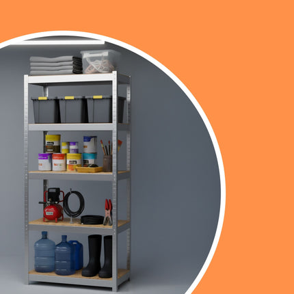 Heavy-Duty Steel Storage Shelf, Adjustable, 180x100x60 cm