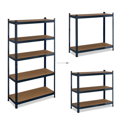 Heavy-Duty Steel Storage Shelf, Adjustable 5-Tier