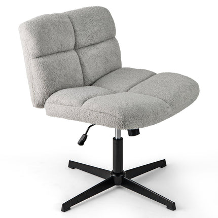 Height-Adjustable Armless Office Chair, Grey