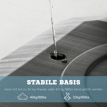 Adjustable steel basketball stand, 293-350 cm, with wheels