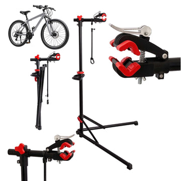 Height-Adjustable Bike Repair Stand, Black, 30 kg Capacity
