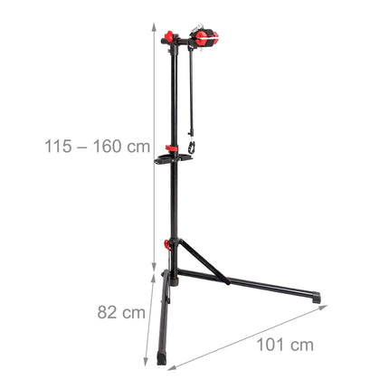 Height-Adjustable Bike Repair Stand, Black, 30 kg Capacity