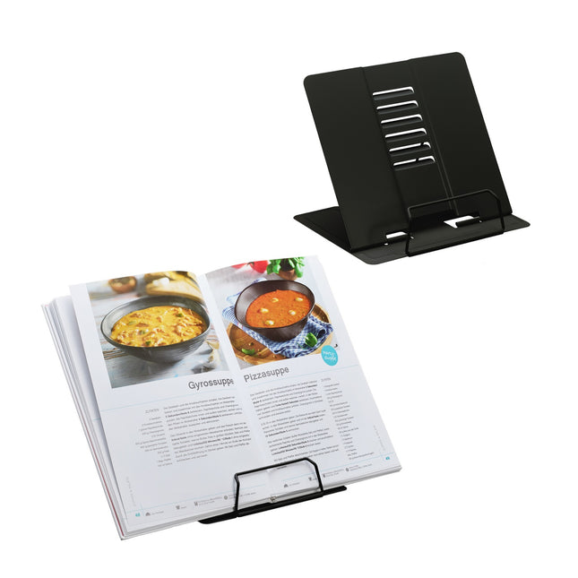 Height Adjustable Book Stands with Clips, Set of 2