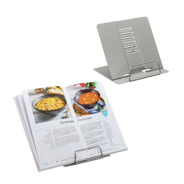 Height Adjustable Book Stands with Clips, Set of 2