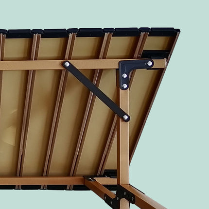 Height-Adjustable Folding Camp Table, Steel, Weatherproof