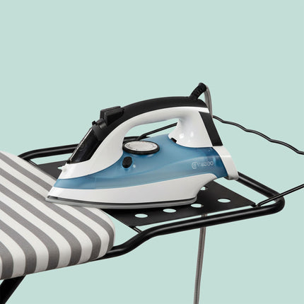Height-Adjustable Ironing Board with Iron Rest, 110x33 cm