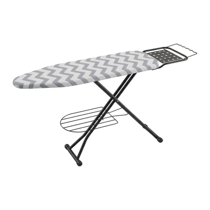 Height-Adjustable Ironing Board with Iron Rest, 110x33 cm