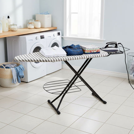Height-Adjustable Ironing Board with Iron Rest, 110x33 cm