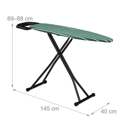 Height-Adjustable Ironing Board with Iron Rest, 121 x 39 cm