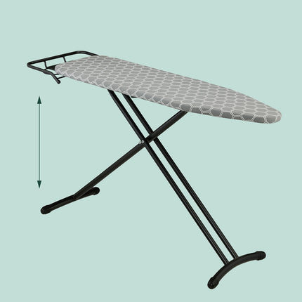 Height-Adjustable Ironing Board with Iron Rest