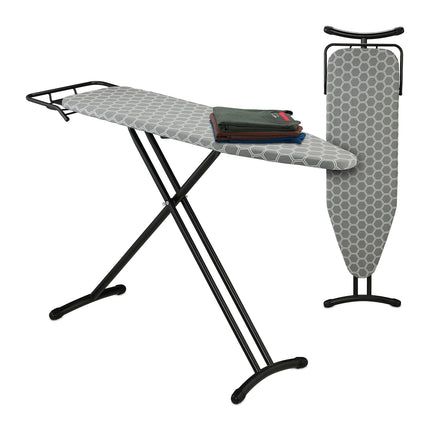 Height-Adjustable Ironing Board with Iron Rest