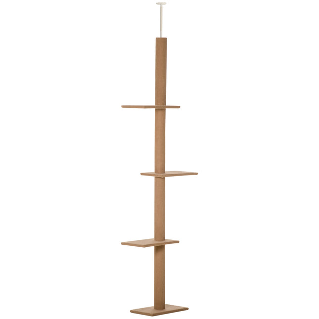 Adjustable Cat Scratching & Climbing Tree, light brown