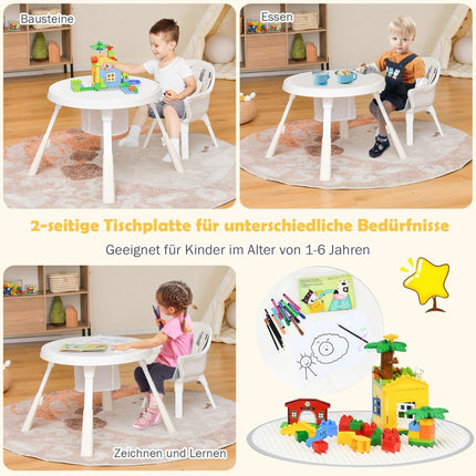 Height-adjustable 6-in-1 baby high chair beige high chair & dining chair & children's seating group