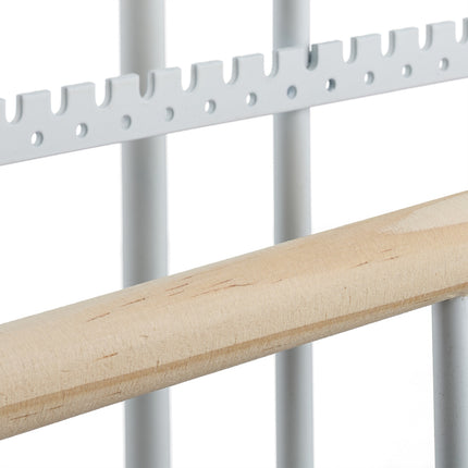 Height-adjustable T-shaped jewelry stand