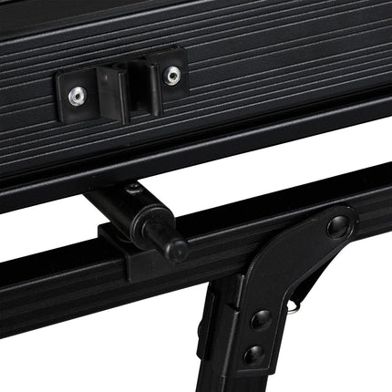 Height-adjustable folding aluminum table