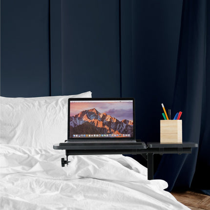 Height-adjustable laptop table with wheels