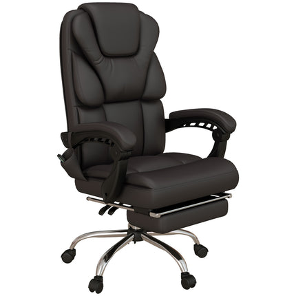 Ergonomic brown office chair with massage, 120 kg capacity