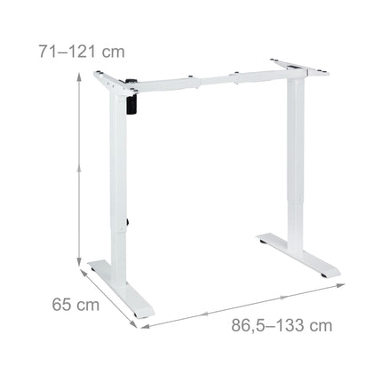 Height adjustable table frame