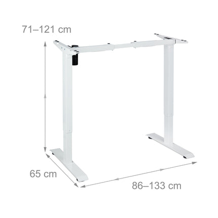Height adjustable table frame
