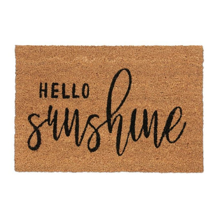 Hello Sunshine door mat in coconut