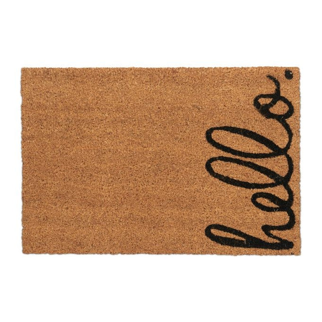 Hello coconut door mat
