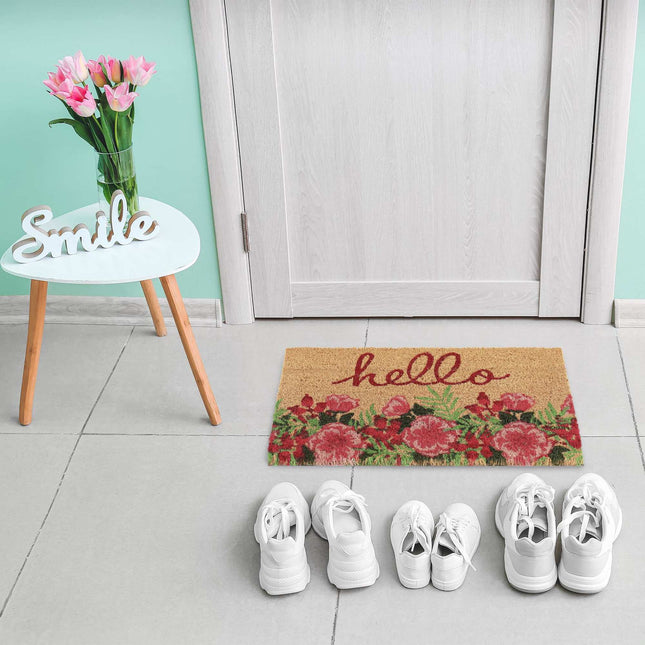 Hello coconut doormat