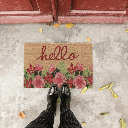 Hello coconut doormat