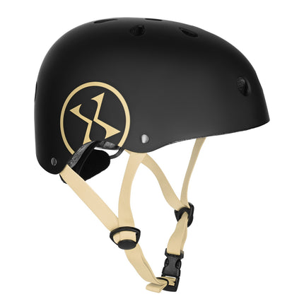 Helmet, Black-Beige, Size S (52-56cm)