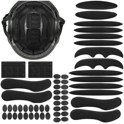 Helmet Inserts 54 Pcs - EVA Foam, Self-Adhesive, Velcro