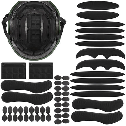 Helmet Inserts 54 Pcs - EVA Foam, Self-Adhesive, Velcro