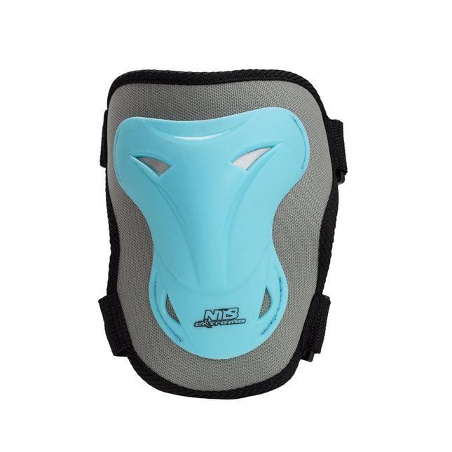 Helmet and Pads Set, Size M, Gray-Blue
