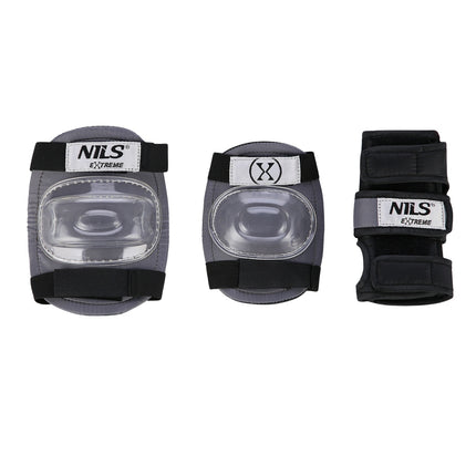 Helmet with Protectors Set, Gray, Size M